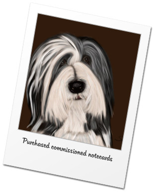 Purchased commissioned notecards