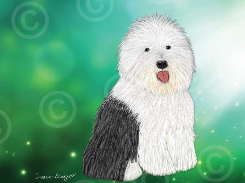 No. 14 Old English-green bkgrnd